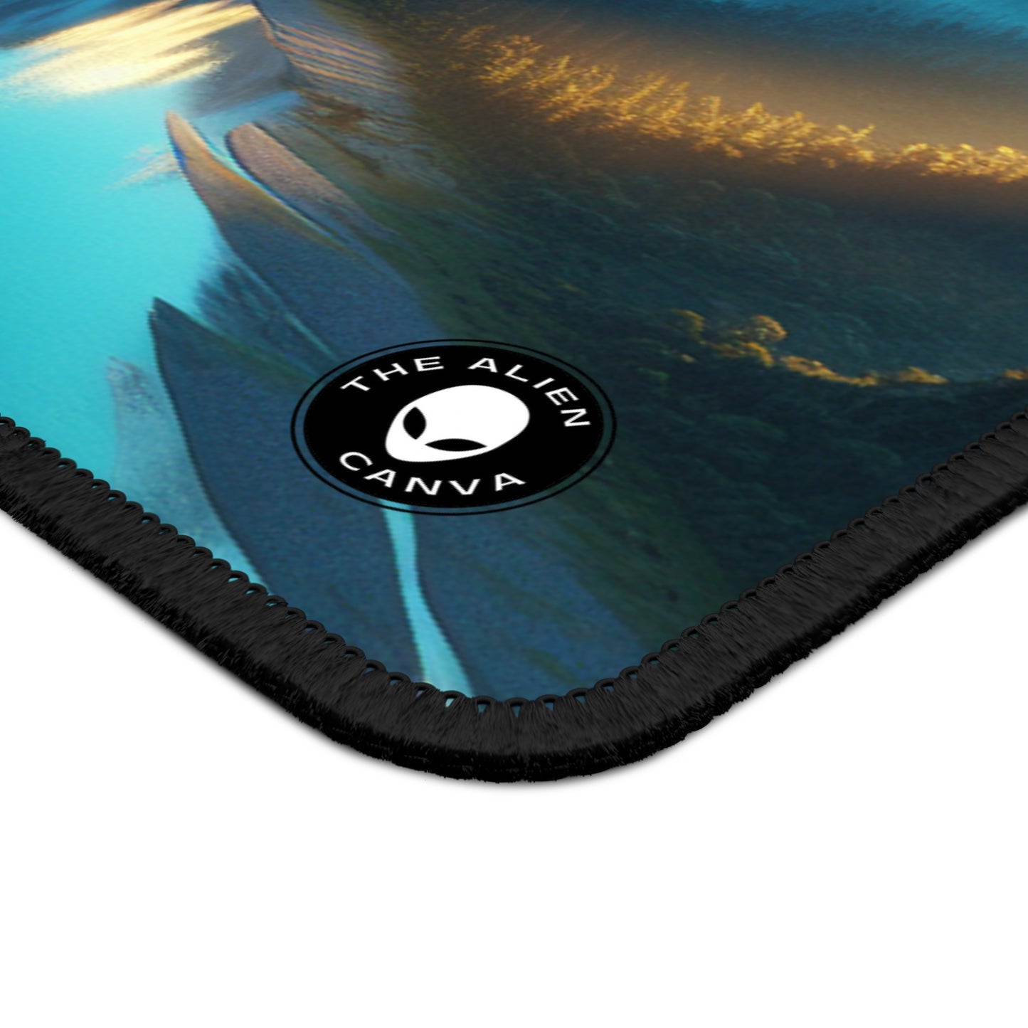 "Serenity's Palette: A Sunset Symphony" - The Alien Gaming Mouse Pad Photorealism