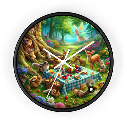 "Enchanted Forest Picnic: A Magical Gathering" - The Alien Wall Clock