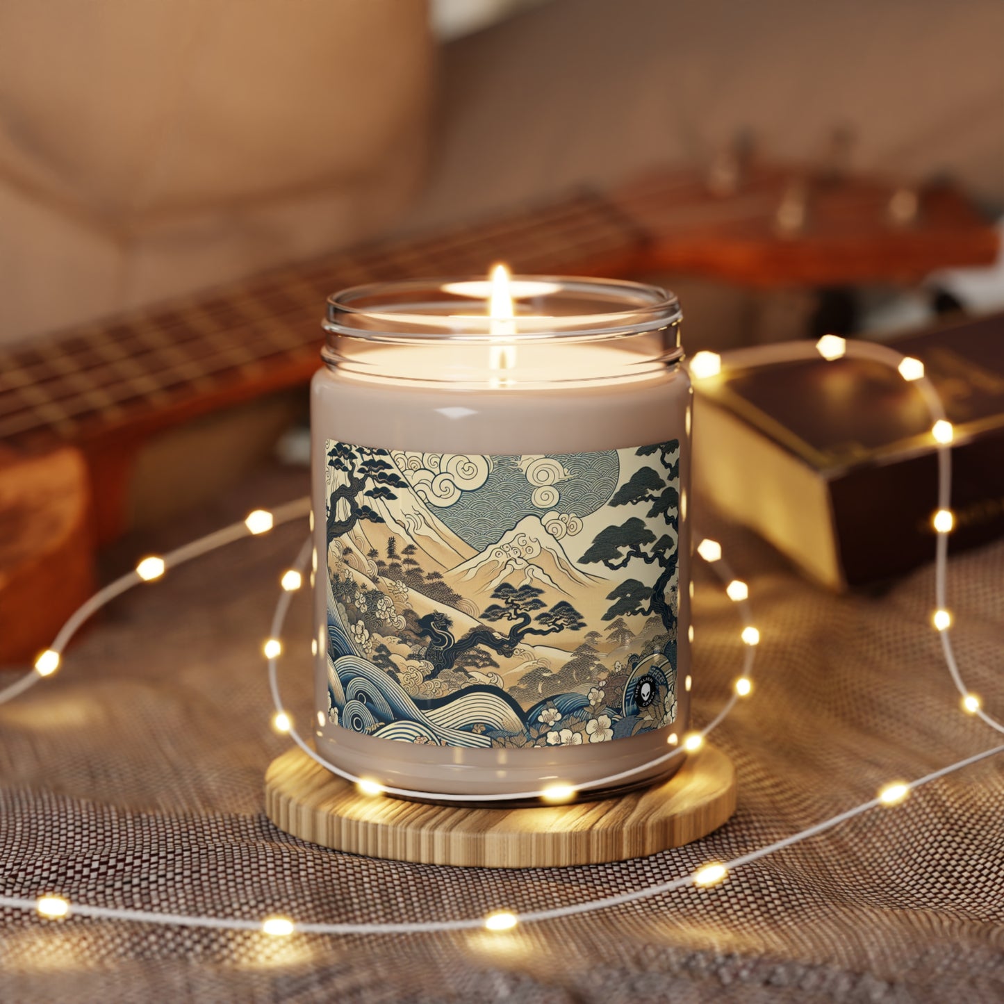 "The Festive Dreams of Edo" - The Alien Scented Soy Candle 9oz Ukiyo-e (Japanese Woodblock Printing)