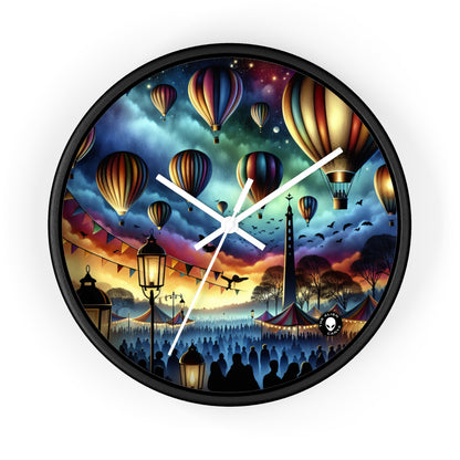 « Ballons majestueux au crépuscule » – L'horloge murale extraterrestre