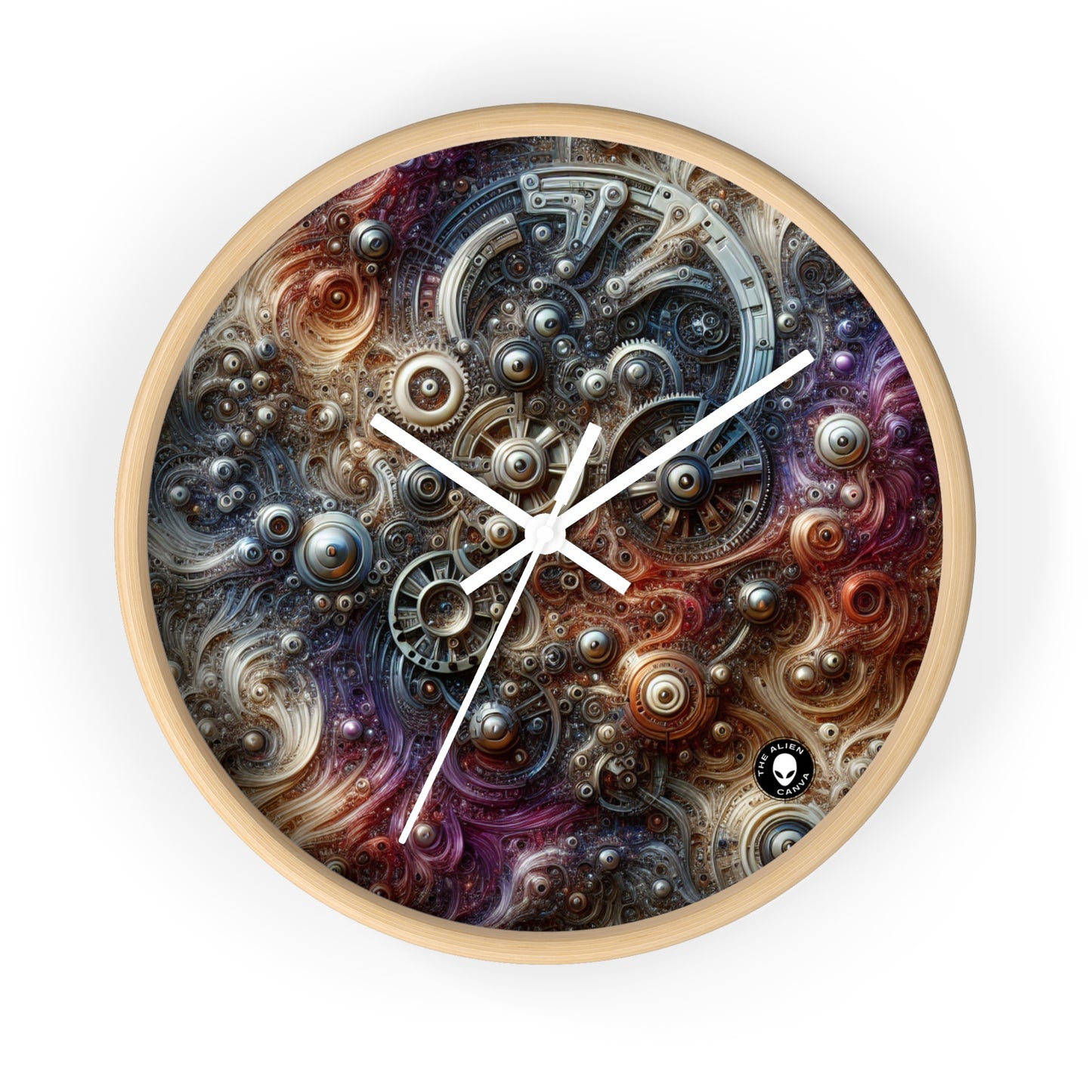 "Cybernetic Sentinel: A Futuristic Fusion of Man and Machine" - The Alien Wall Clock Bio-mechanical Art