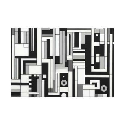 "De Stijl in Black and White" - The Alien Canva De Stijl Style