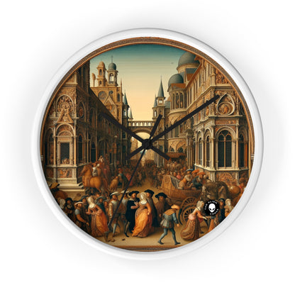 "Unidad en la opulencia: un banquete renacentista de naciones" - The Alien Wall Clock Renaissance