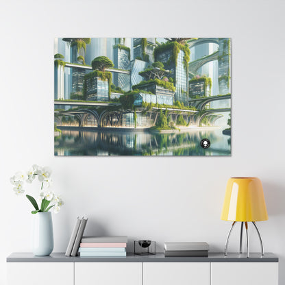 "Nature's Fusion : Un paysage urbain futuriste" - The Alien Canva