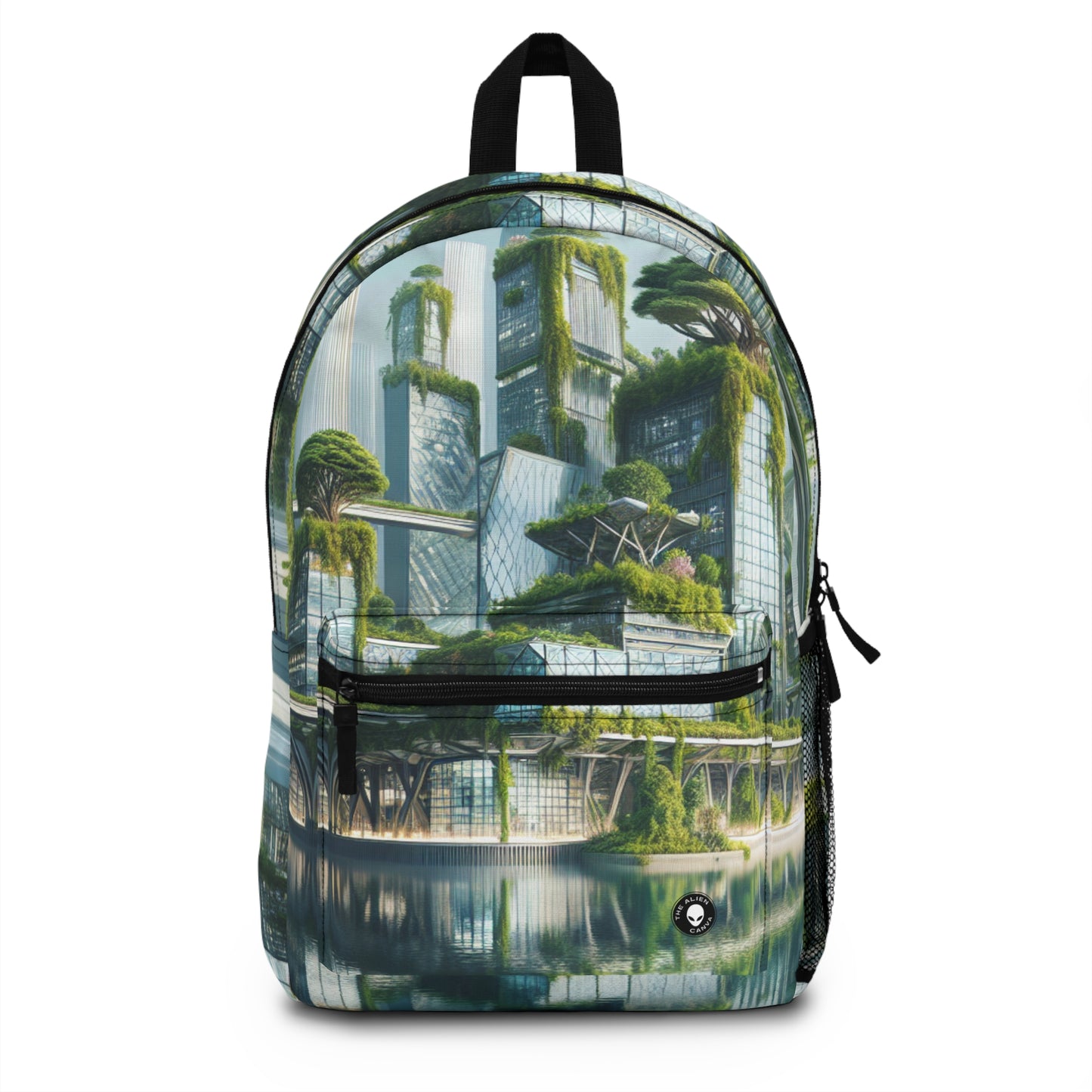 "Nature's Fusion: A Futuristic Cityscape" - The Alien Backpack