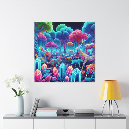 "Glowing Enchantment: Neon Forest" - The Alien Canva