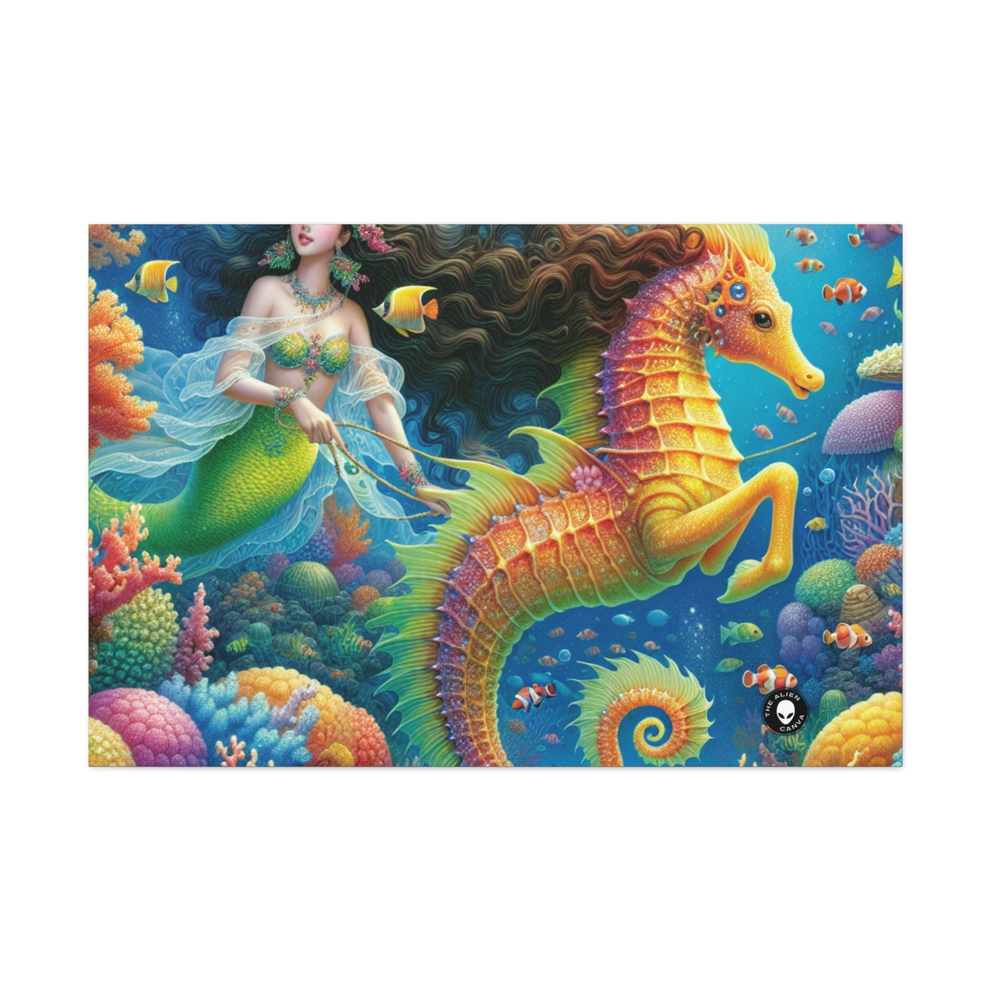 "Mermaid's Magical Coral Ride" - The Alien Canva