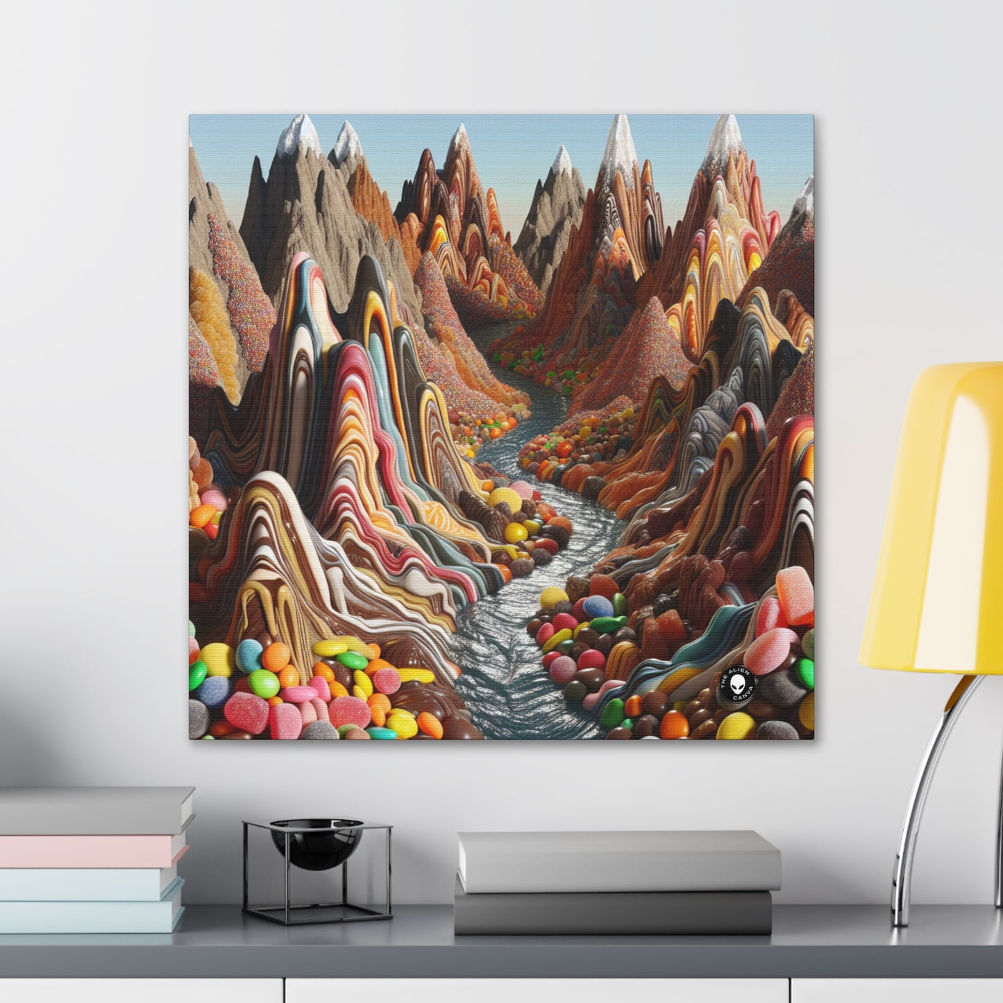 "Candyland: A Sweet Surrealistic Landscape" - The Alien Canva