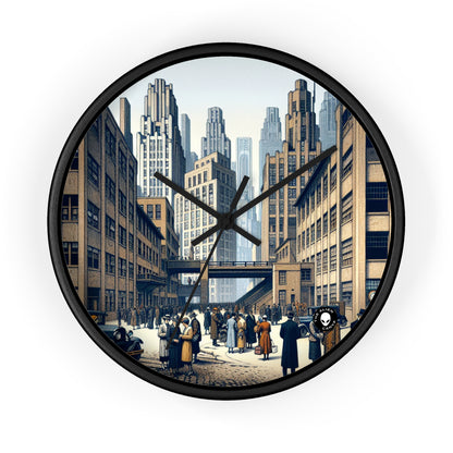 "Urban Geometry: A Modern Cityscape in New Objectivity" - The Alien Wall Clock New Objectivity