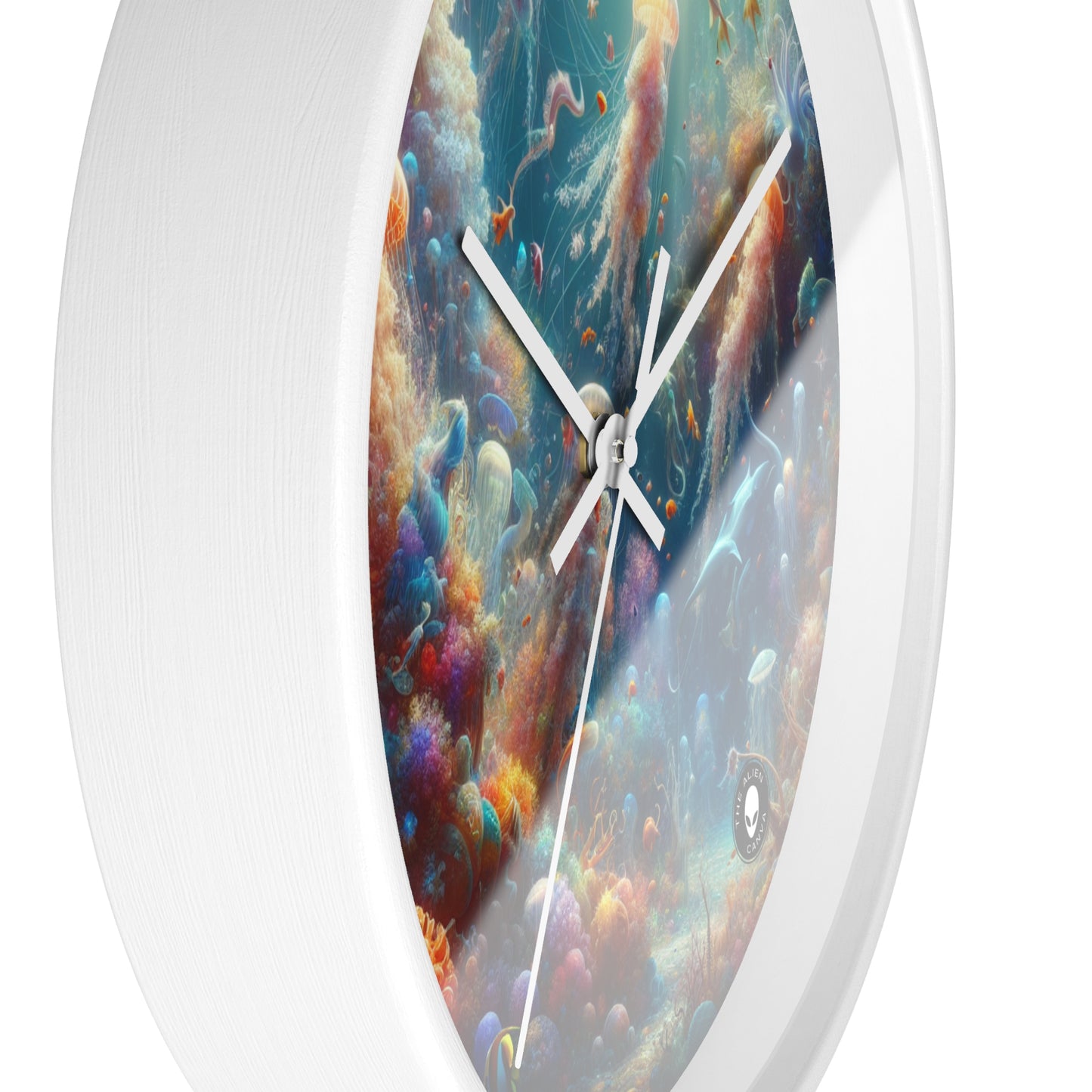 "Enchanted Aquatic Wonderland" - The Alien Wall Clock