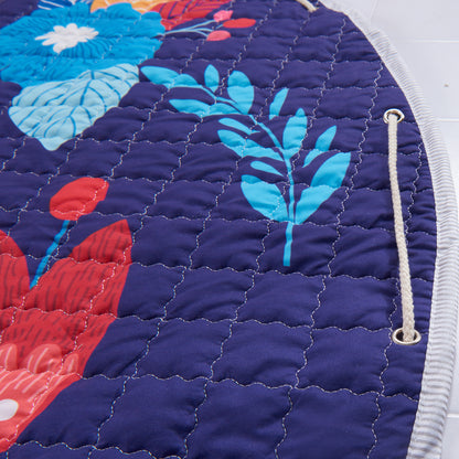 Tapis rampant de sol rond pour décoration de chambre de bébé, tapis de jeu, couverture, sac de rangement de jouets pour enfants