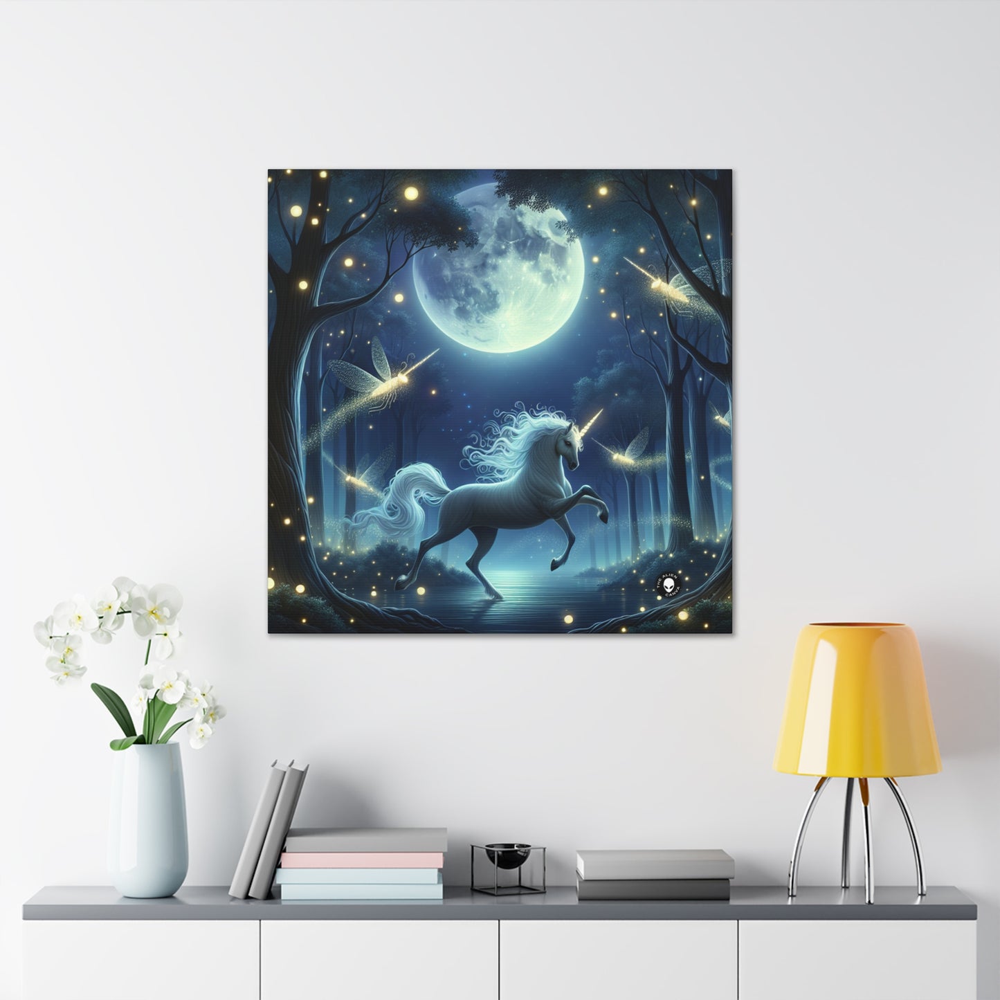 "Forêt enchantée au clair de lune" - The Alien Canva