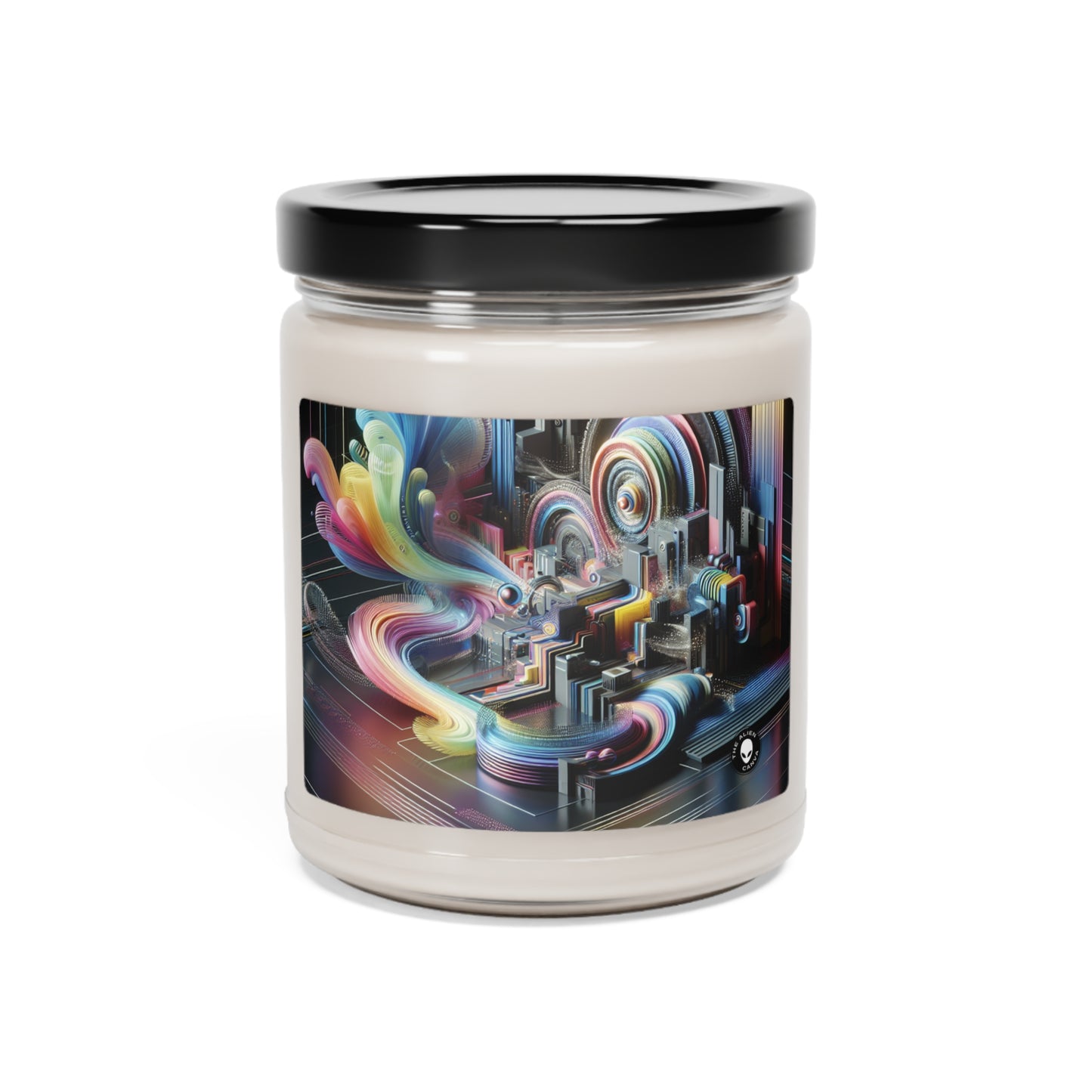 "Neon Nights: A Futuristic Urban Dream" - The Alien Scented Soy Candle 9oz Digital Art