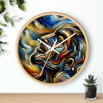 Title: "Tempestuous Waters" - The Alien Wall Clock Expressionism