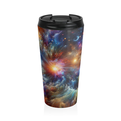 "Galactic Creation: A Kaleidoscope of Cosmic Wonder" - The Alien Stainless Steel Travel Mug