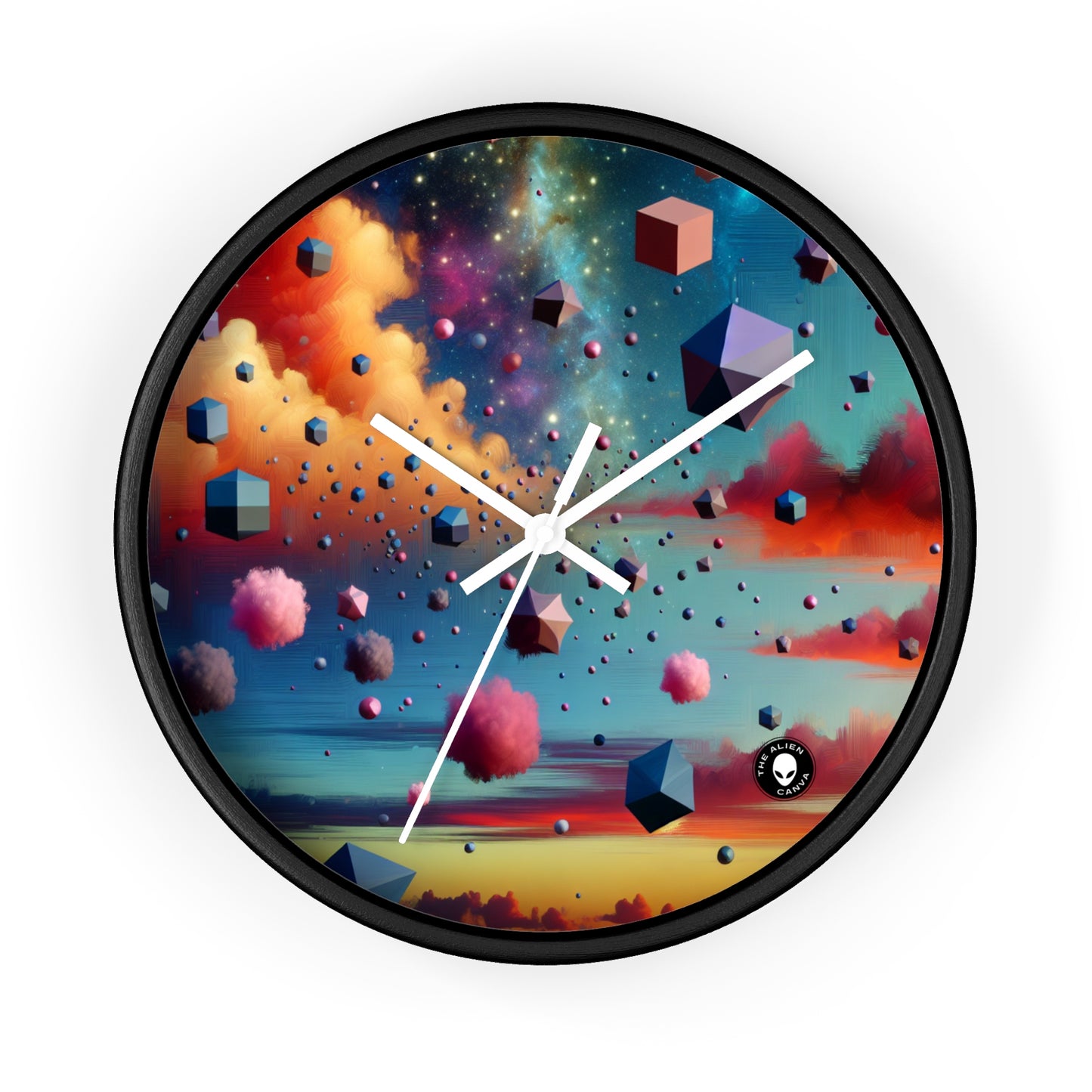 "Floating Dimensions: A Surreal Sky" - The Alien Wall Clock