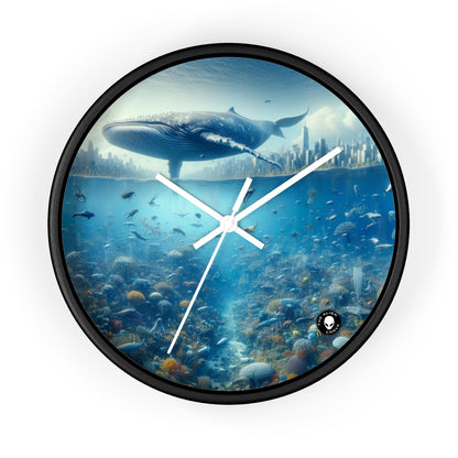 "Whale City: A Surreal Underwater Wonderland" - The Alien Wall Clock