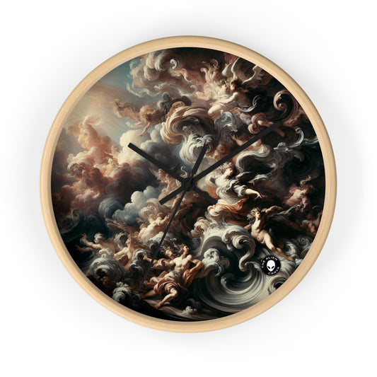 "Salle de bal majestueuse : une affaire baroque" - L'horloge murale extraterrestre baroque