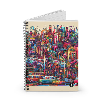 "Unity in Diversity: A Graffiti Mural of the Animal Kingdom" - The Alien Spiral Notebook (Ruled Line) Graffiti Art