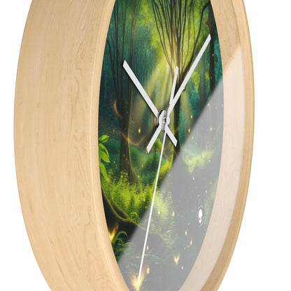 "Glowing Forest Magic" - The Alien Wall Clock