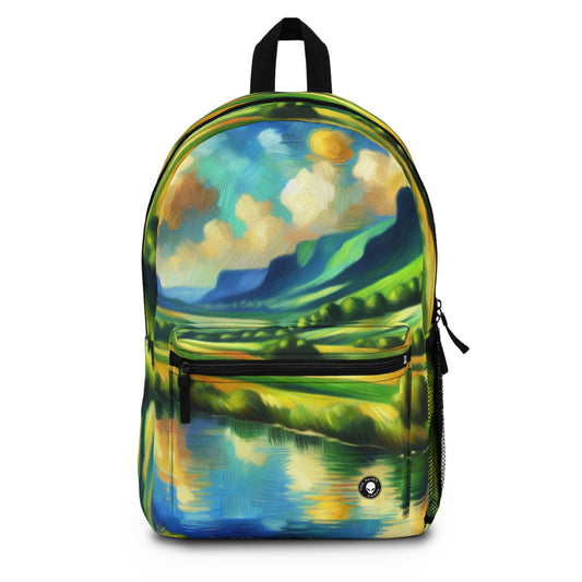 "Serenity at Sunset: An Impressionistic Meadow" - The Alien Backpack Impressionism