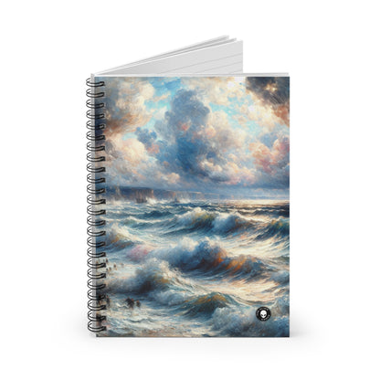 "Storm-Tossed Seas" - The Alien Spiral Notebook (Ruled Line) Impressionism