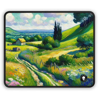 "Mystical Morning: A Post-Impressionist Journey into a Vibrant Dawn" - The Alien Gaming Mouse Pad Post-Impressionism