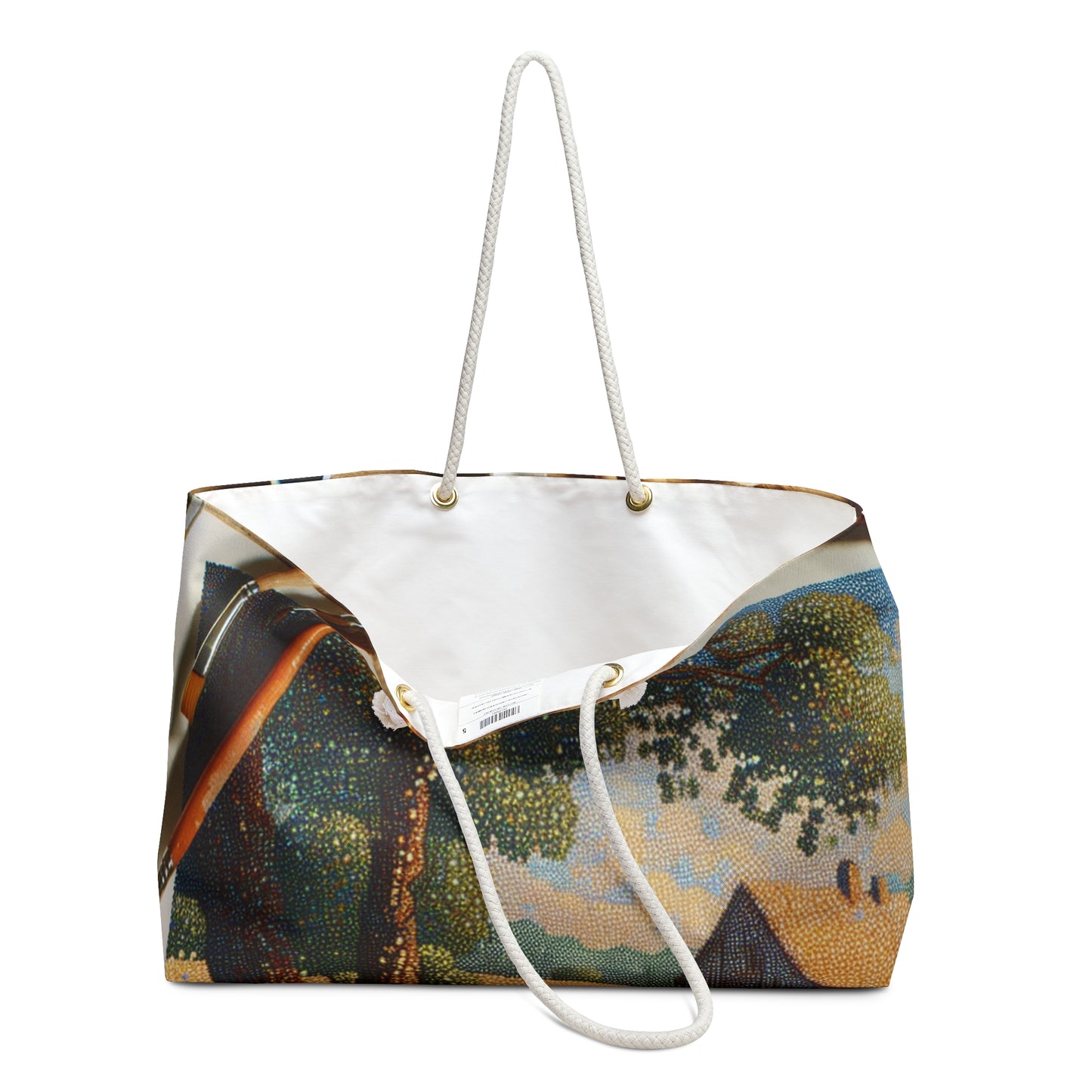 "Autumn Bliss: Pointillism Forest" - The Alien Weekender Bag Pointillism