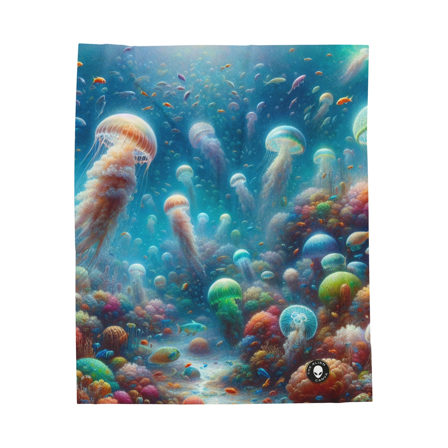 "Jellyfish Dreamland" - The Alien Velveteen Plush Blanket