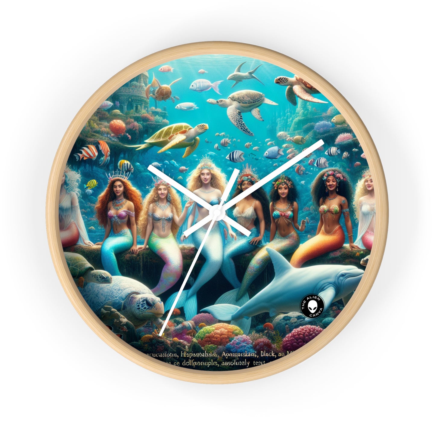 "Dive into the Enchanted Abyss: A Mermaid's Paradise" - The Alien Wall Clock