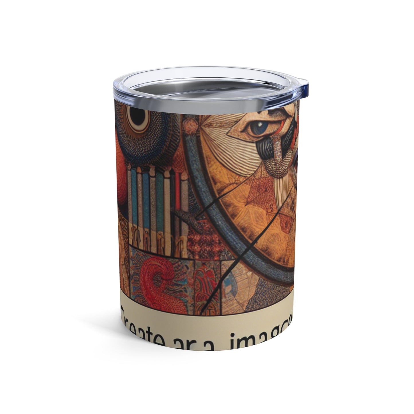 "Digital Chaos: A Postmodern Collage" - The Alien Tumbler 10oz Postmodern Art