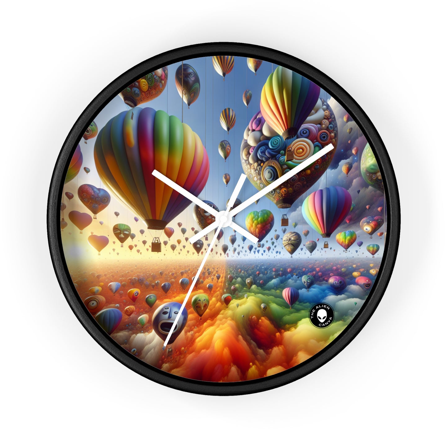 "Emotional Skyline: A Surreal Balloon Landscape" - The Alien Wall Clock