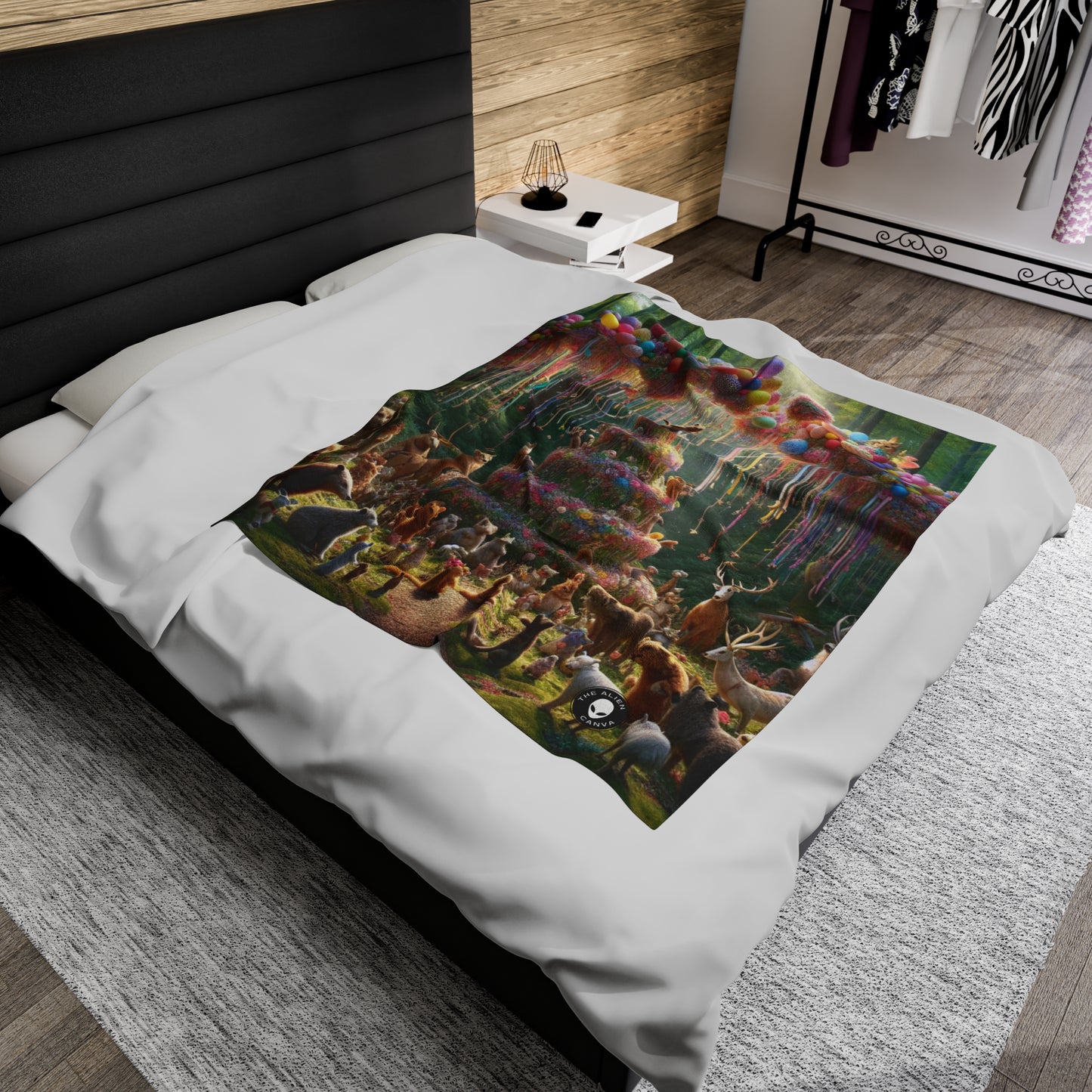 "Forest Fiesta" - The Alien Velveteen Plush Blanket