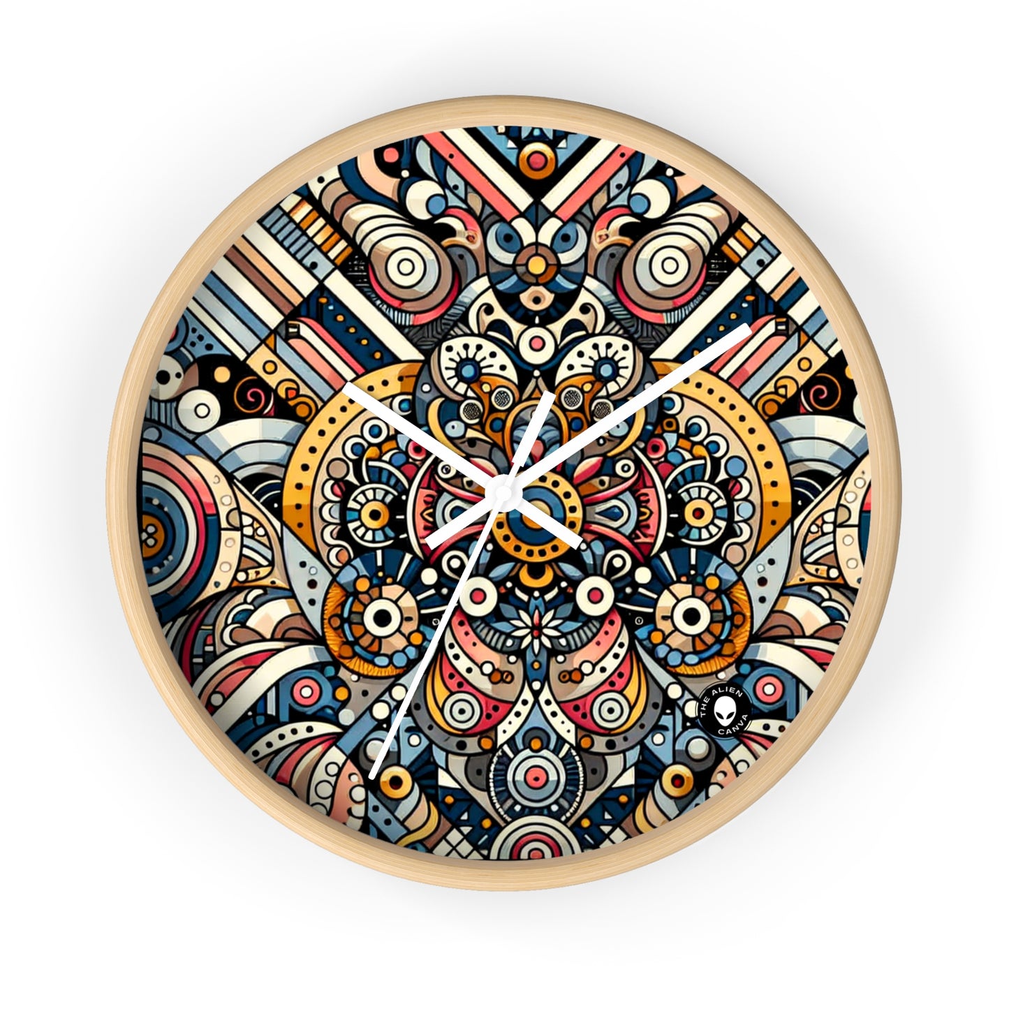 "Moroccan Mosaic Masterpiece" - The Alien Wall Clock Pattern Art