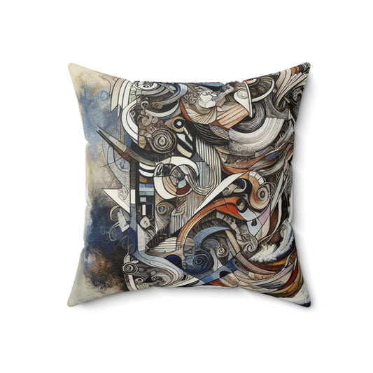 Title: "Challenging Taboos: Beyond Boundaries in Transgressive Art"- The Alien Spun Polyester Square Pillow Transgressive Art