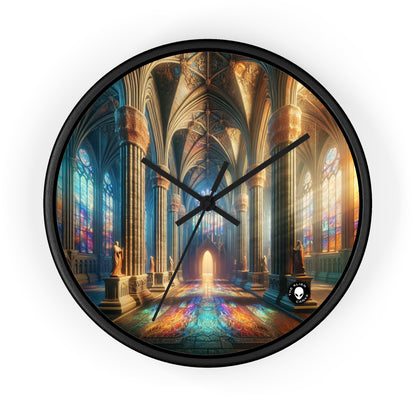 Shadows of the Gothic Cathedral - The Alien Wall Clock Gothic Art