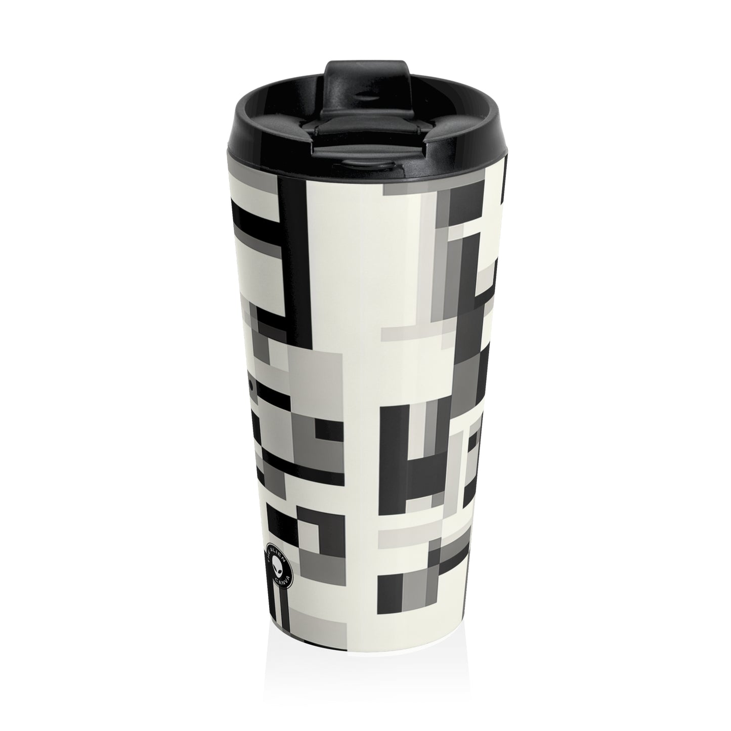 "Cityscape in Analytical Cubism" - The Alien Stainless Steel Travel Mug Analytical Cubism