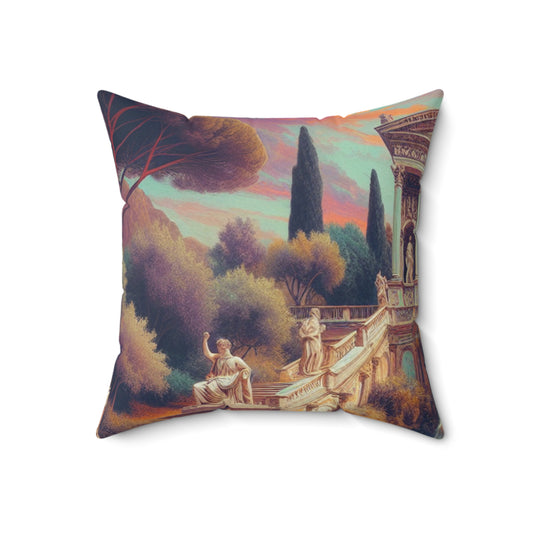 "Modern Roman: Neoclassical Portrait of Elegance"- The Alien Spun Polyester Square Pillow Neoclassicism