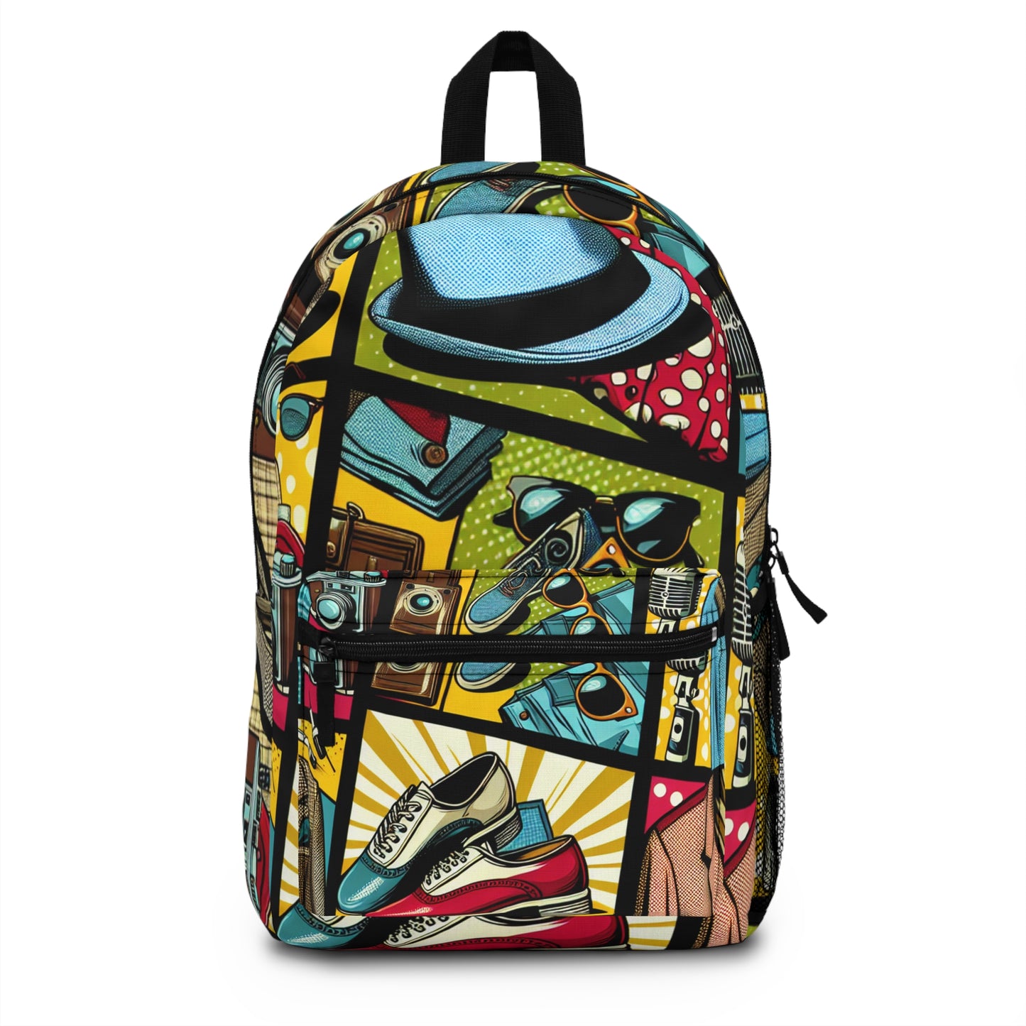 "Pop Art Apparel: A Collage of Vintage Style" - The Alien Backpack pop art Style