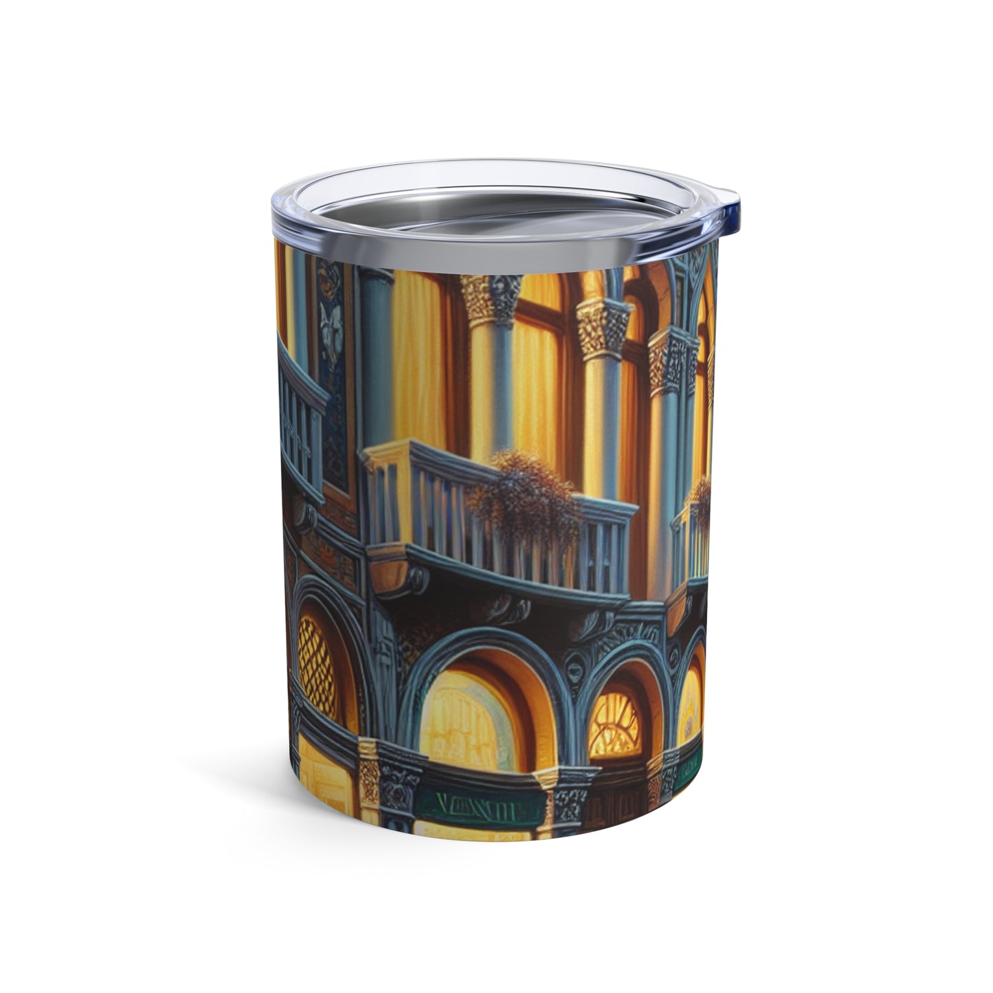 "Noche veneciana: una escena callejera luminosa" - The Alien Tumbler 10oz Venetian School