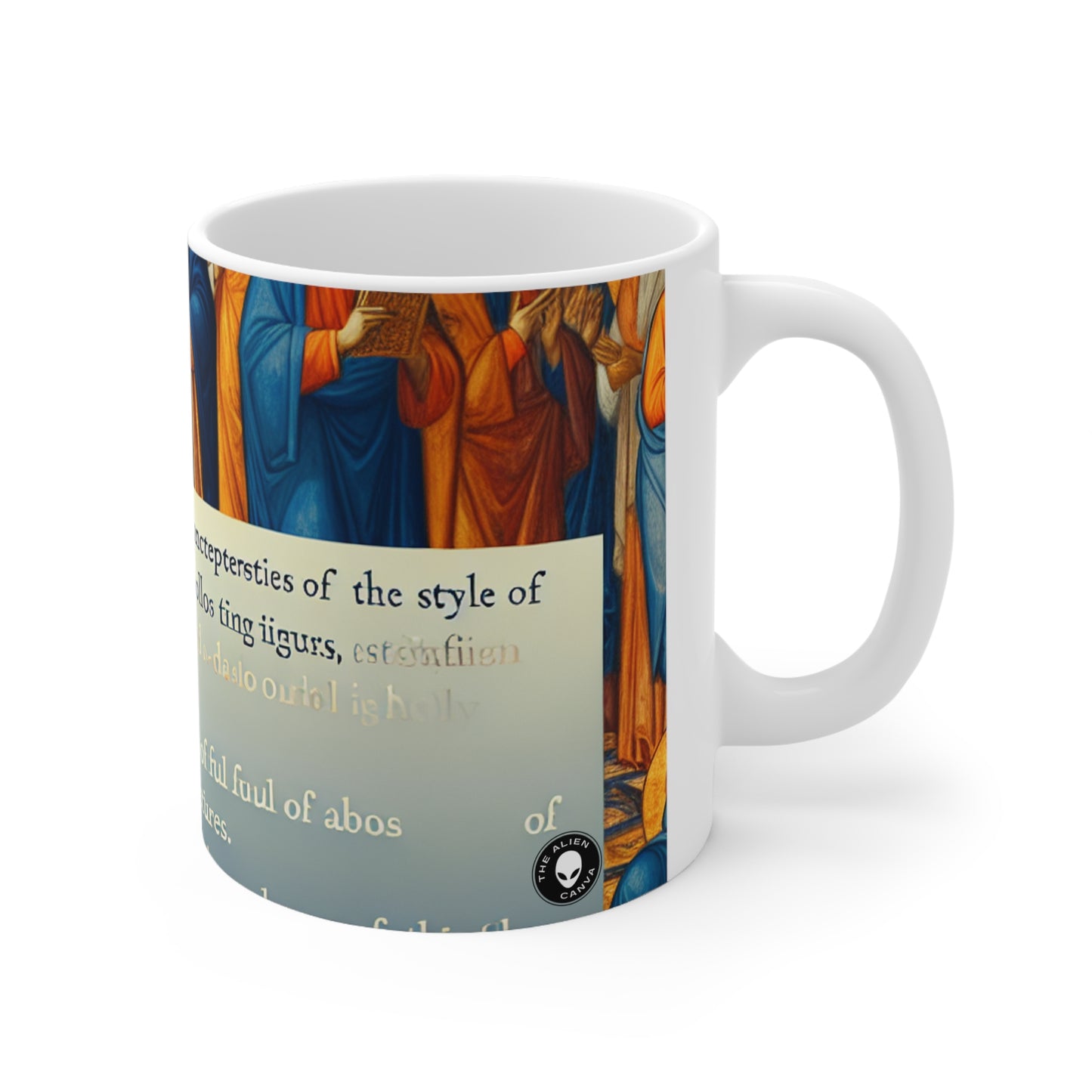 "Forged in Faith: The Journey from Despair to Hope" - The Alien Ceramic Mug 11oz Religious Art