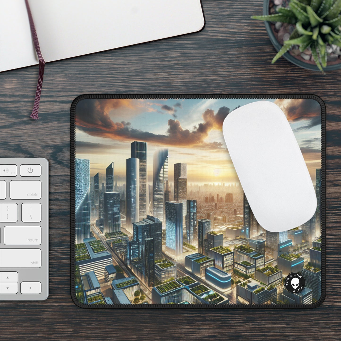 "Future Metropolis: A Neo-Futuristic Urban Utopia" - The Alien Gaming Mouse Pad Neo-futurism