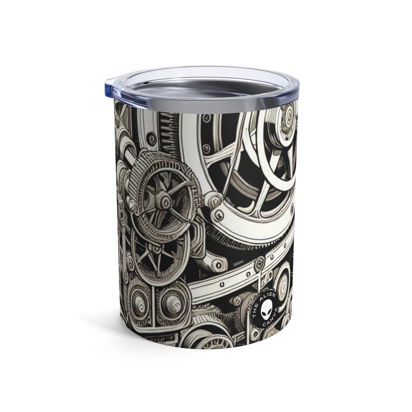 "Urban Precision: Modern City at Sunset" - The Alien Tumbler 10oz Precisionism