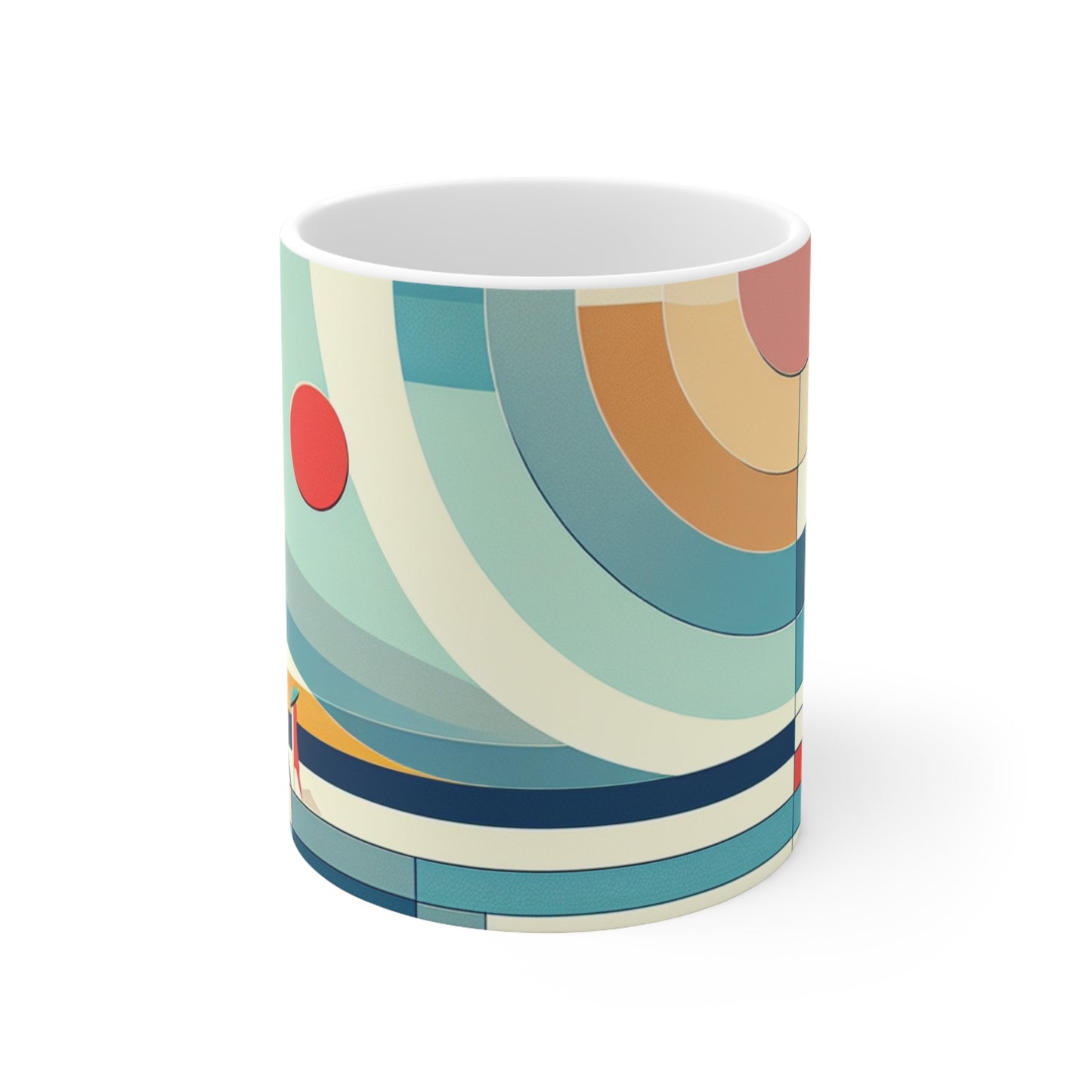 Tranquil Reflections: A Minimalist Zen Garden Artwork - The Alien Ceramic Mug 11oz Minimalism