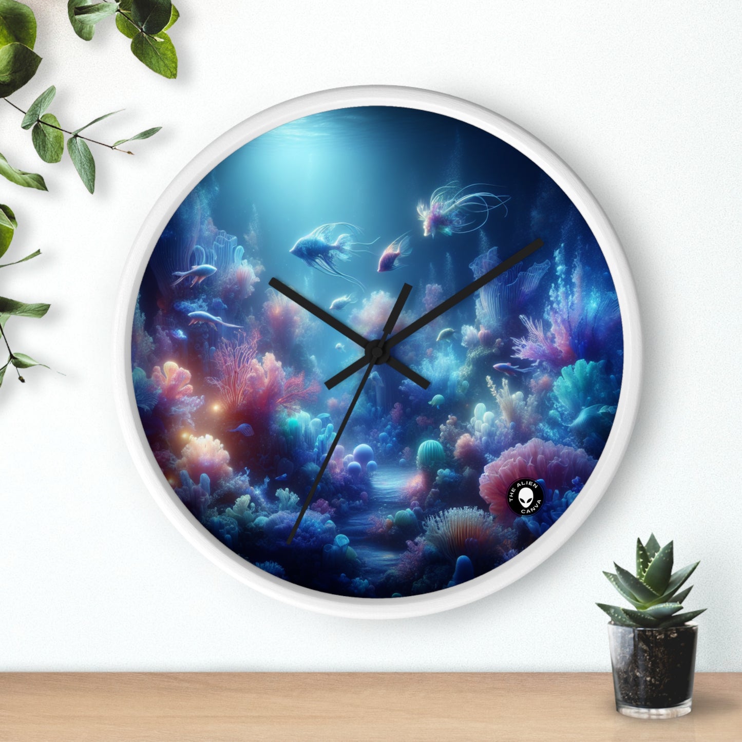 « Coral Fantasia : un délice sous-marin de rêve » – L'horloge murale Alien