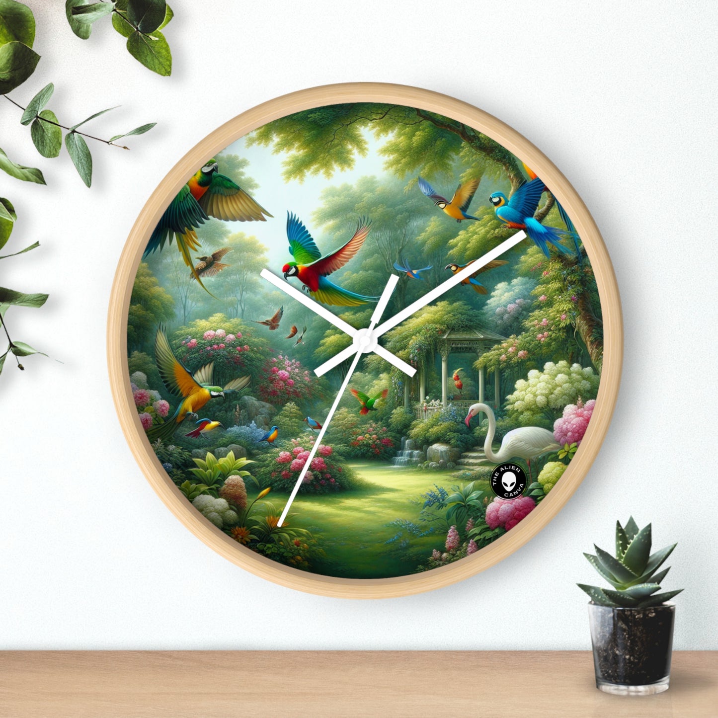 "Exotic Bird Haven" - L'horloge murale extraterrestre