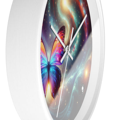 "Galactic Butterfly: A Cosmic Spectacle" - The Alien Wall Clock