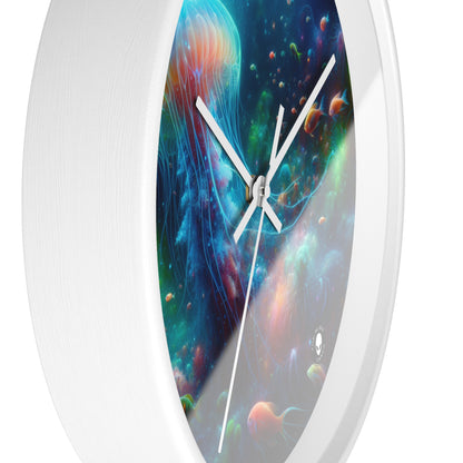 "Glowing Jellyfish in the Enchanted Underwater World" - The Alien Wall Clock