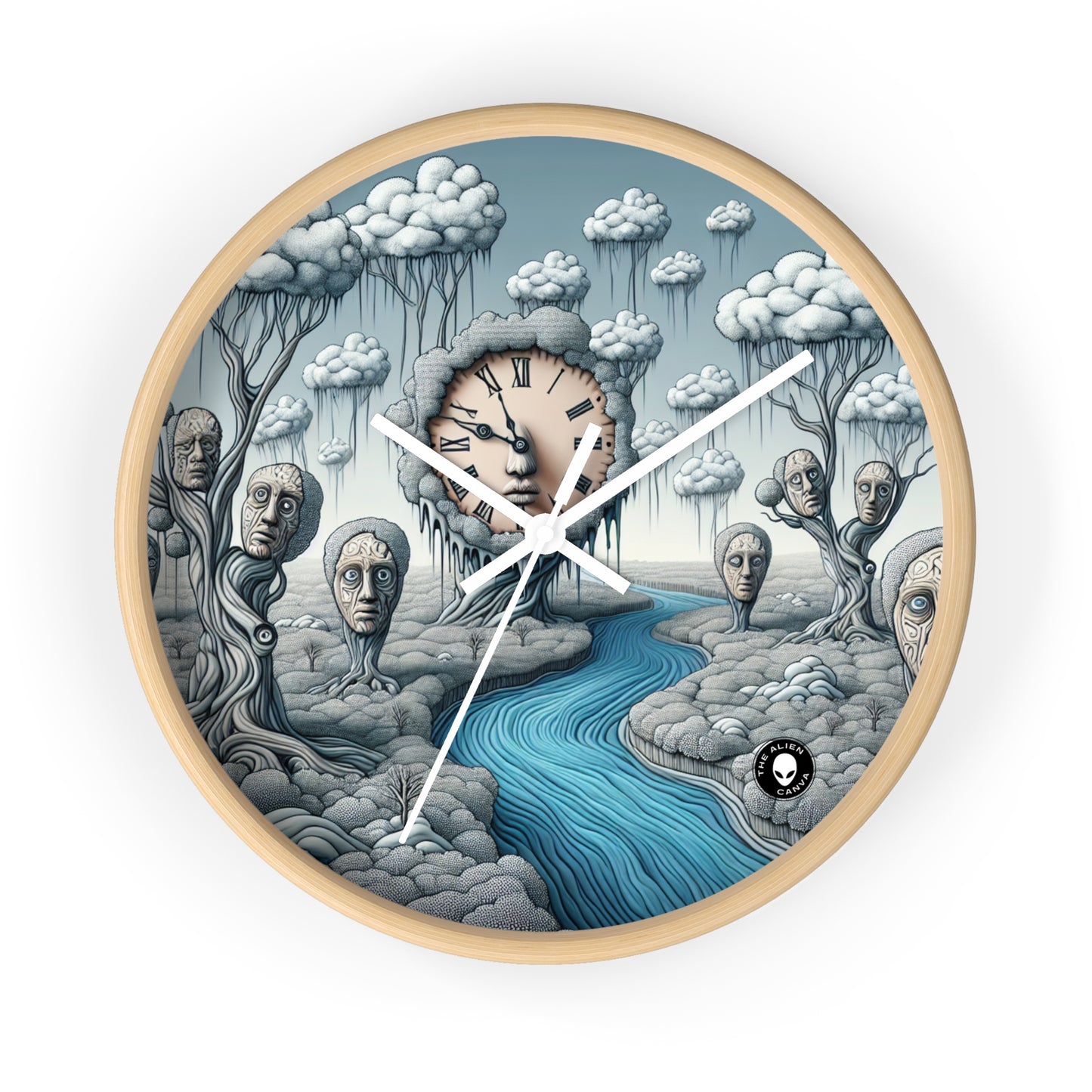 "Fantasy Wonderland: Where Time Bends and Trees Talk" - The Alien Wall Clock