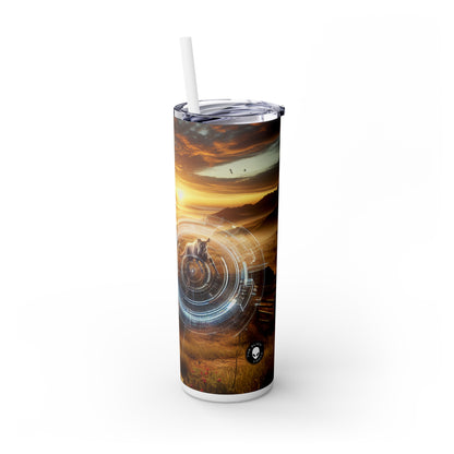 "Expressions éternelles : Portraits d'émotion brute" - The Alien Maars® Skinny Tumbler avec paille 20oz Photoréalisme